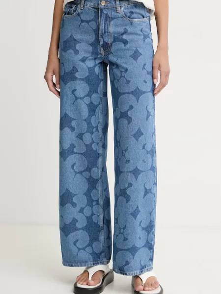 Marimekko jeansy relaxed fit niebieskie