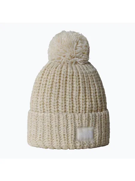 Czapka zimowa The North Face Cozy Chunky Cabin gardenia white/gravel beżowa