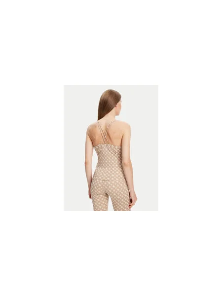 Guess Felső Slim Fit bézs