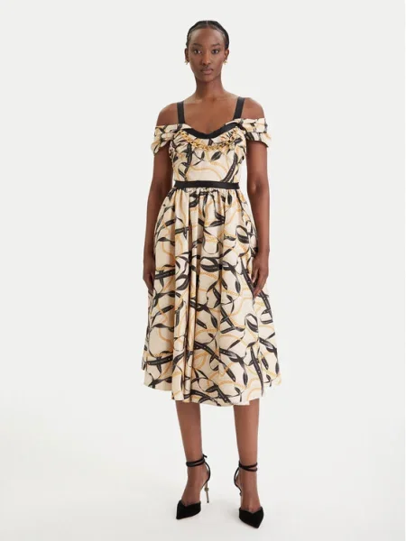 Elisabetta Franchi Rochie cocktail bej