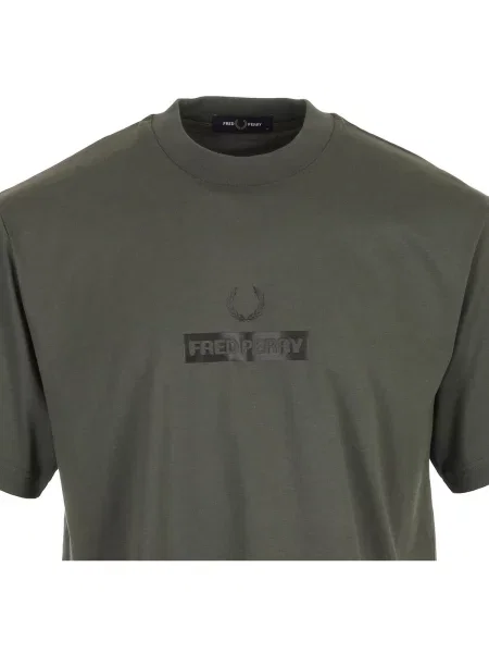 Tričko FRED PERRY Fred Perry Graphic T-shirt Field Green XL zelené