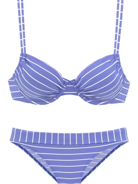 VIVANCE Bikiny světlemodrá bílá