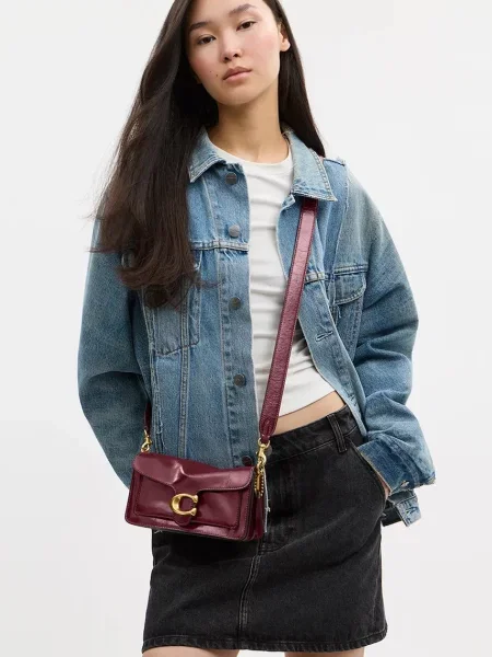 Coach сумка крос-боді шкіряна Glazed Leather Soft Grain Tabby 20