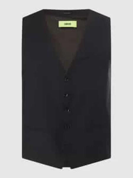 Kamizelka z dodatkiem żywej wełny model ‘Cicastello’ Cinque czarna