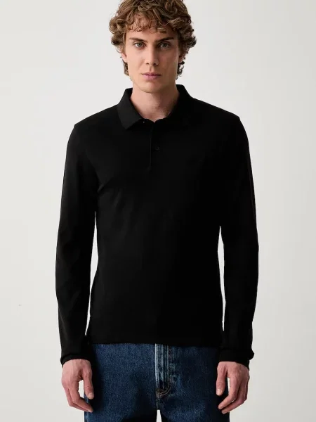 Calvin Klein Tricou polo Supima negru