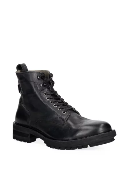 Botine Allsaints cu șireturi din piele negru