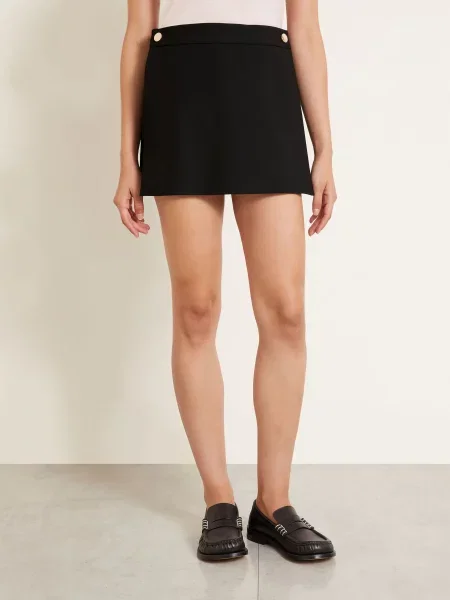 Sukně Sportmax s kamínky černé