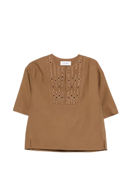 Top Yves Salomon scurt maro