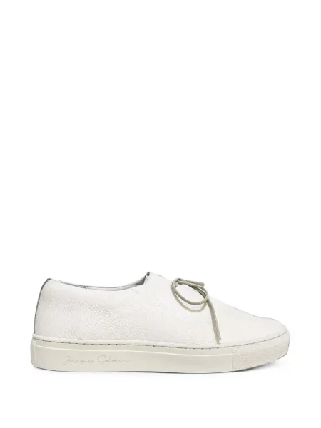 Δερμάτινα sneakers Jacques Solovière Paris με κρόσσια λευκό