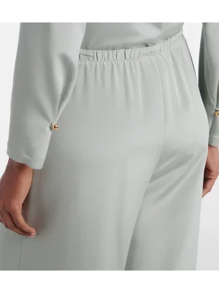 Pantaloni Max Mara din satin verde