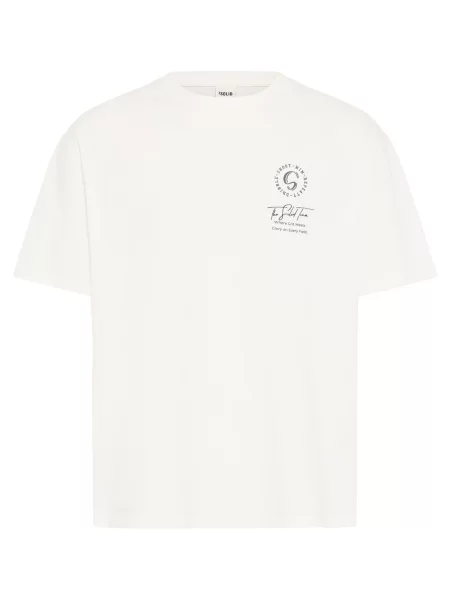 !Solid Tricou Sullivan gri închis / roșu pepene / murdar alb