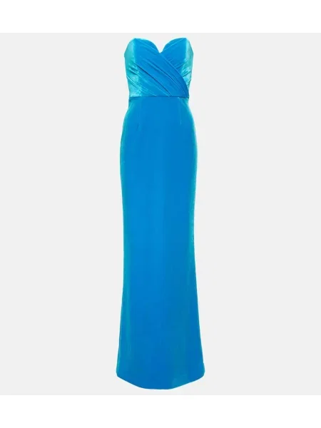Rochie Rebecca Vallance de catifea albastru