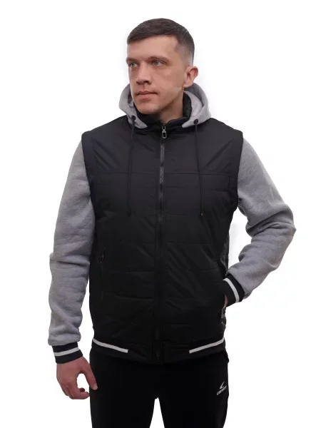 Демісезонна куртка STREAM текстиль/поліестер чорний