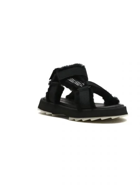 EMU Australia Sandale Raven cu adaos de piele negru