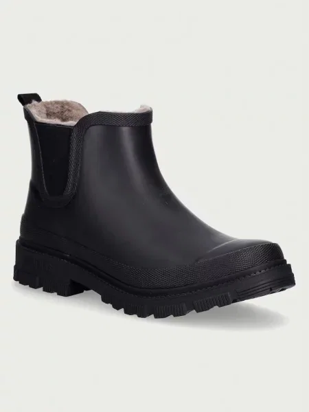Verbenas cizme Wellington pentru femei LUA FUR SMOOTH negru