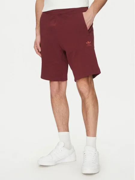 Adidas Pantaloni scurți sport Essentials Trefoil roșu