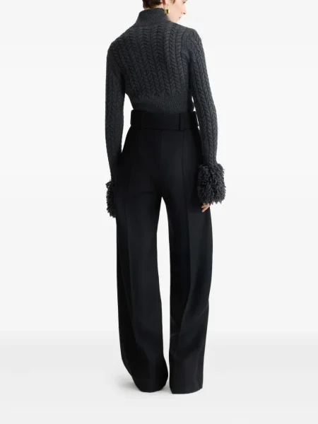 Pantaloni Patou de lână negru