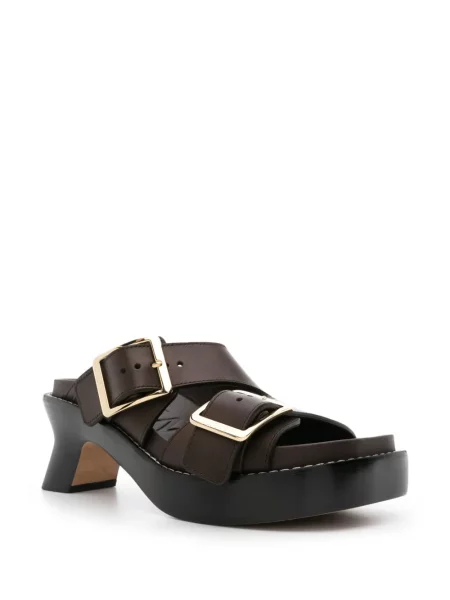Papuci tip mules Loewe din piele maro