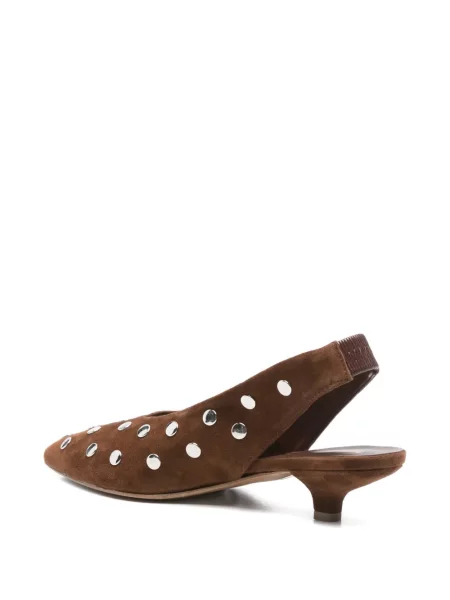 Lodičky Biancadi se cvočky s otevřenou patou hnědé