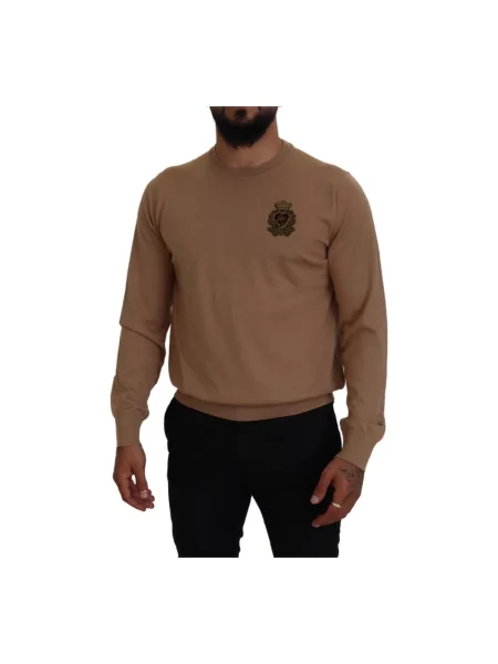 Sweter Dolce And Gabbana z kaszmiru beżowy