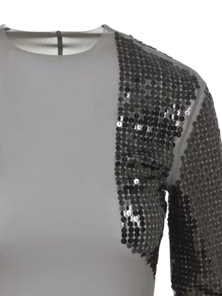 Tricou Rick Owens cu paiete gri