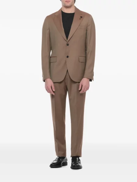 Costum Lardini de lână cu model herringbone