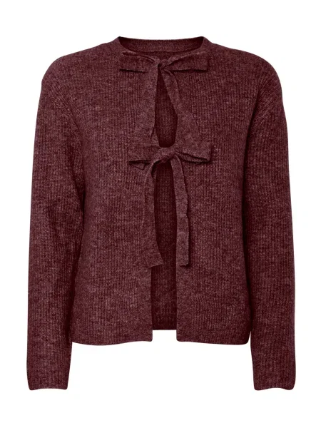 PIECES Geacă tricotată PCSILLY vin roșu