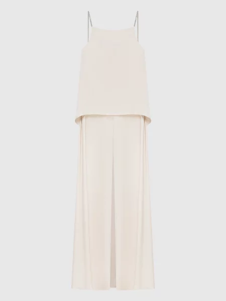 Асиметричний топ з ланцюжком моніль Peserico бежевий