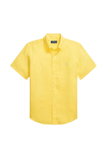Tricou polo Polo Ralph Lauren cu autograf cu 5 buzunare în carouri gri