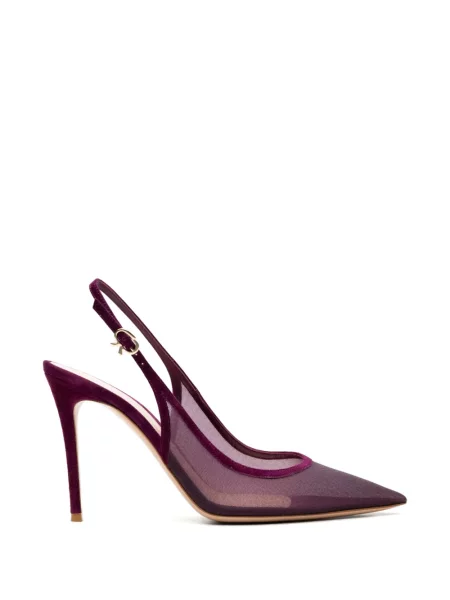 Pantofi cu toc Gianvito Rossi plasă slingback violet