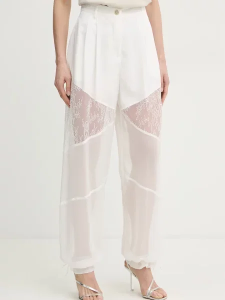Pinko pantaloni de damă alb