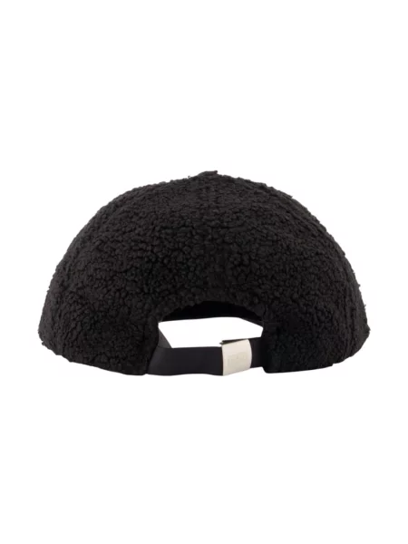 Czapka z daszkiem Mm6 Maison Margiela skórzana czarna