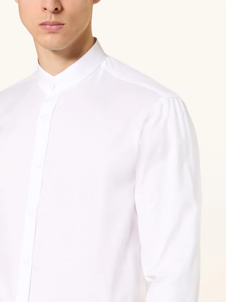 Johann & Johanna Krojová Košile Comfort Fit Se Stojáčkem bílá
