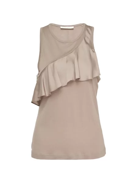 Top Club21 Collection cu volane din jerseu