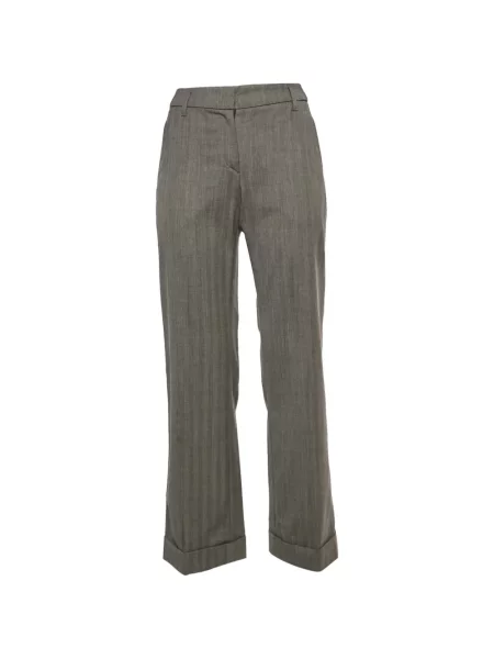 Pantaloni Brunello Cucinelli cu model herringbone gri
