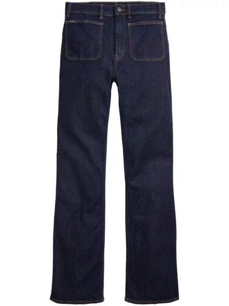 Φλοράλ παντελόνι Polo Ralph Lauren με κέντημα με λαιμόκοψη v μπλε