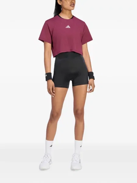 Sneakerși Adidas Climacool din dantelă roșu