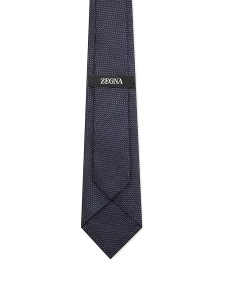 Svilena kravata Zegna na točke plava