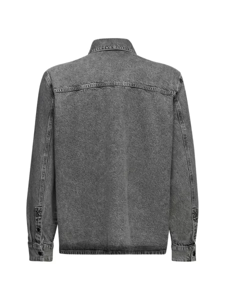 Cămașă de blugi Karl Lagerfeld Jeans gri