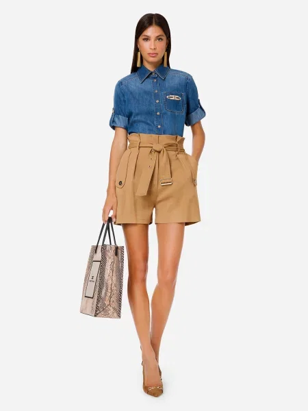 Шорти Elisabetta Franchi коричневі