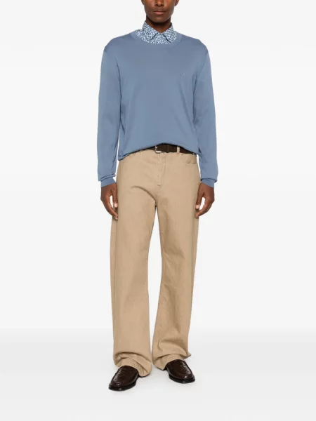 Pulover Etro cu broderie albastru