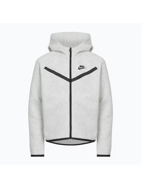 Nike Sportswear Tech Fleece gyerek pulóver light grey/heather/black/black. Méret: fekete