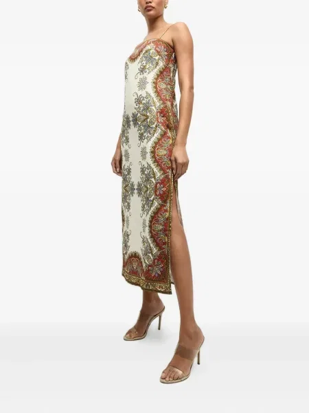 Rochie midi Veronica Beard cu imagine cu model paisley până la genunchi
