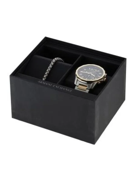 ARMANI EXCHANGE Ceas analogic auriu / negru / argintiu alb