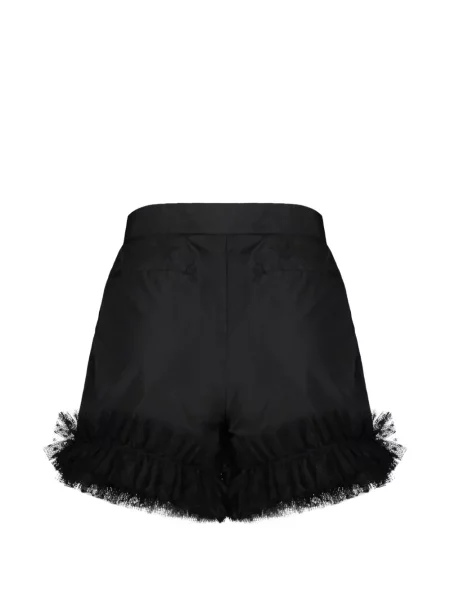 Pantaloni scurți Red Valentino cu volane din tul negru