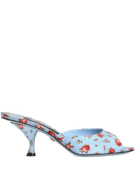 Sandale Dolce & Gabbana din satin albastru