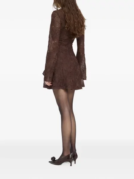 Rochie mini Rotate Birger Christensen plasă maro