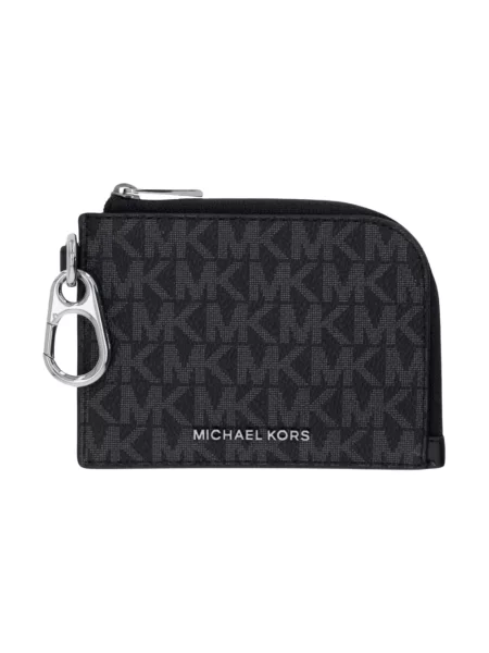 Michael Kors portfel z imitacji skóry HUDSON czarny