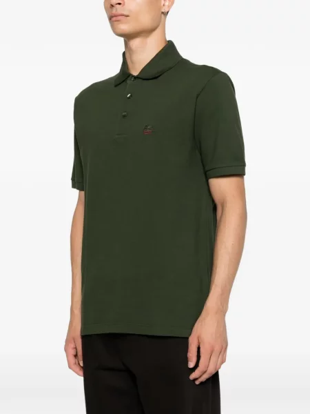 Tricou polo Etro cu autograf verde