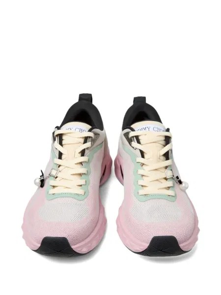 Sneakerși Jimmy Choo cu perle alergare roz
